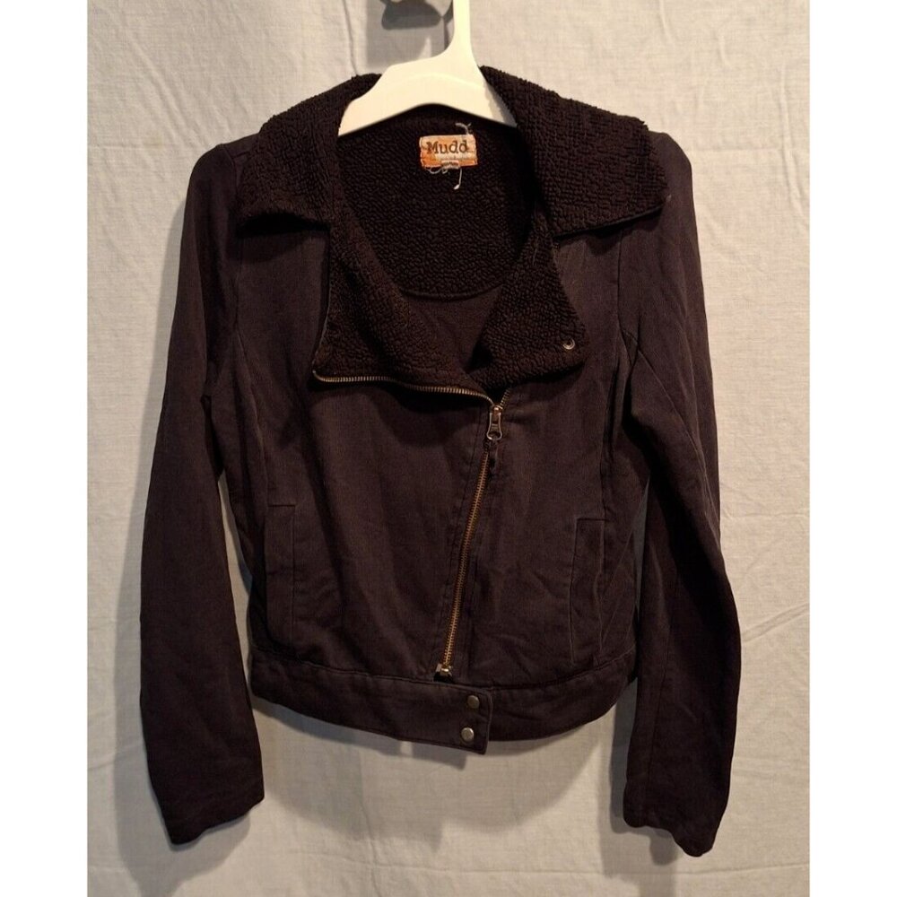 Mudd girls cotton black moto jacket Medium